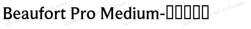 Beaufort Pro Medium字体转换
